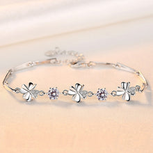 Load image into Gallery viewer, Chain &amp; Link Bracelets For Women Jewelry Korean Style Clover Leaf Bracelet Silver 925 Party Weddding Aniversity Fine Jewelry