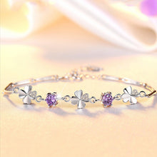 Load image into Gallery viewer, Chain &amp; Link Bracelets For Women Jewelry Korean Style Clover Leaf Bracelet Silver 925 Party Weddding Aniversity Fine Jewelry