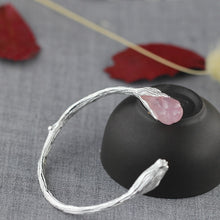 Carica l'immagine nel visualizzatore di Gallery, Chalcedony Bracelet 2cm*1cm Stone Women Chinese National Ethnic 925 Sterling Silver Fine Jewelry Flower Hand Made Bracelets New