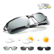 Carica l&#39;immagine nel visualizzatore di Gallery, Chameleon Pochromic Sunglasses Men Women Polarized Driving Fishing PC Frame Sunglasses Day Night Vision UV400