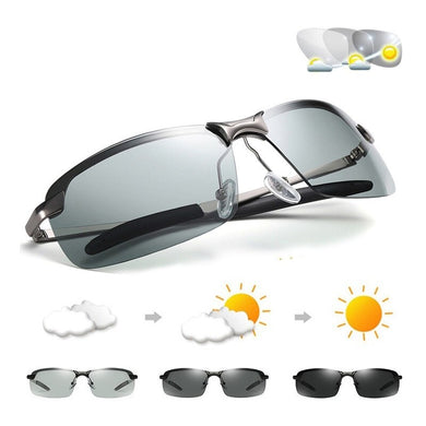 Chameleon Pochromic Sunglasses Men Women Polarized Driving Fishing PC Frame Sunglasses Day Night Vision UV400