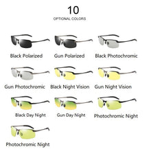 Carica l&#39;immagine nel visualizzatore di Gallery, Chameleon Pochromic Sunglasses Men Women Polarized Driving Fishing PC Frame Sunglasses Day Night Vision UV400