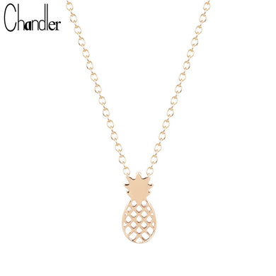 New Gold Silver Plated Tiny Pineapple Pendant Necklaces Fruit Coliers For Women Gifts Accessaries Collar Colar de Plata