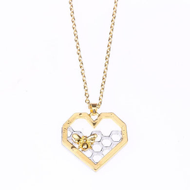 Charm Fashion Necklaces for Women Men Girl Heart Honeycomb Bee Animal Pendant Choker Necklace Jewelry Party Prom Gift