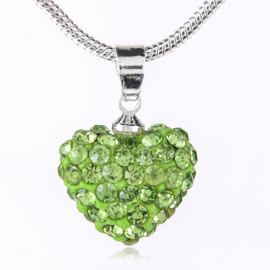 Charm Womens Collar Pendant Necklace Fashion Bijoux Jewelery Colourful Crystal Love Heart Chain Necklaces Wedding Gift