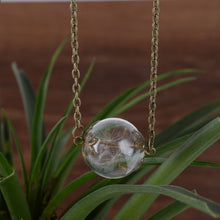 Carica l&#39;immagine nel visualizzatore di Gallery, Affascinante collana con bottiglia di vetro Vinatge Dandelion Wish Collane con pendente in vetro per accessori di gioielli da donna 