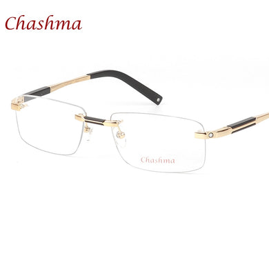 Chashma Brand Designer Titanium Glasses Rimless Mans Optical Glasses Frame Myopia Business Frameless Eyeglasses Frame Man