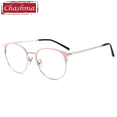 Chashma Brand Quality Eye Frames Retro Big Circle Eyeglasses Female Male Prescription Glasses Full Rimmed Round Glasses