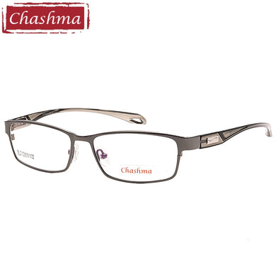 Chashma Brand Sport Stylish Eyewear Men Full Rimmed Titanium Frame TR 90 Flexible Temple Transparent Lenses Light Eye Glasses