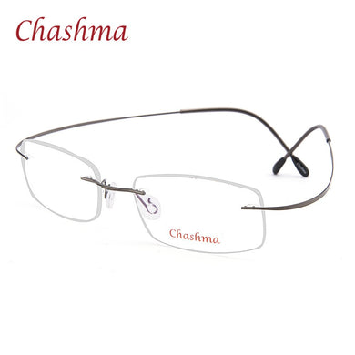 Chashma Brand Titanium Optical Glasses Women and Men Rimless Ultra Light 2 G Only Frame