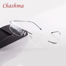 Load image into Gallery viewer, Chashma Brand Titanium Optical Glasses Women and Men Rimless Ultra Light 2 G Only Frame