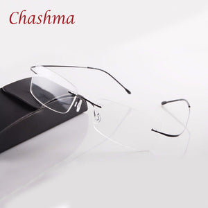 Chashma Brand Titanium Optical Glasses Women and Men Rimless Ultra Light 2 G Only Frame