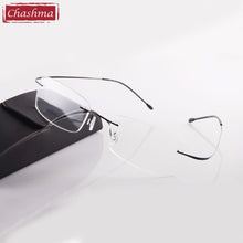 Carica l&#39;immagine nel visualizzatore di Gallery, Chashma Brand Titanium Rimless Glasses  Myopia Glasses Frame for Man and Woman