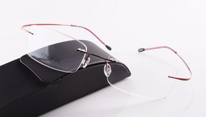 Chashma Brand Titanium Rimless Glasses  Myopia Glasses Frame for Man and Woman