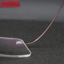 Load image into Gallery viewer, Chashma Brand armacao para oculos de grau masculino Eyewear Frames 2 G Titanium Light Rimless Glasses Frame for Man and Woman