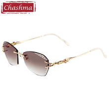 Load image into Gallery viewer, Chashma  Tint Lenses Myopia Glasses Reading Glasses Sunglasses Diamond Cutting Rimless Titanium Glasses Frame for Women