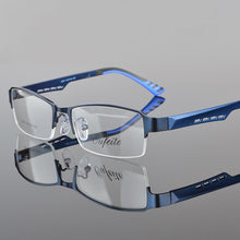 Load image into Gallery viewer, Chashma Men Eyewear Quality Half Rimmed Stainless Frame TR 90 Arms Optical Glasses Frame Males Myopia Spectacle Frames