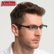 Load image into Gallery viewer, Chashma Men Eyewear Quality Half Rimmed Stainless Frame TR 90 Arms Optical Glasses Frame Males Myopia Spectacle Frames