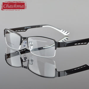 Chashma Men Eyewear Quality Half Rimmed Stainless Frame TR 90 Arms Optical Glasses Frame Males Myopia Spectacle Frames