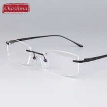 Load image into Gallery viewer, Chashma Men and Women Pure Titanium Light Rimless Designer Glasses Quality Frame Frameless Eyeglasses for Male and Female