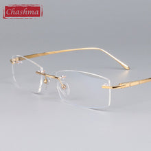 Load image into Gallery viewer, Chashma Men and Women Pure Titanium Light Rimless Designer Glasses Quality Frame Frameless Eyeglasses for Male and Female