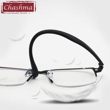 Load image into Gallery viewer, Chashma Prescription Glasses Frame Men Sunglasses Clips Lenses Magnet Eyewear for Recipe Half Frame 2 Clips Spectacles