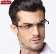 Load image into Gallery viewer, Chashma Pure Titanium Eye Glasses Half Rim Gentlemen Prescription  Optical Eyewear Frame