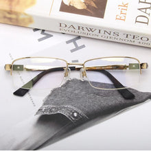Load image into Gallery viewer, Chashma Pure Titanium Eye Glasses Half Rim Gentlemen Prescription  Optical Eyewear Frame