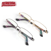 Load image into Gallery viewer, Chashma Pure Titanium Eye Glasses Half Rim Gentlemen Prescription  Optical Eyewear Frame