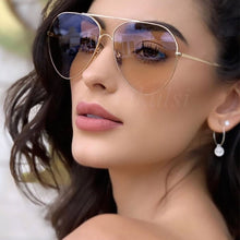 Load image into Gallery viewer, Chic 90s Pink Pilot Women Sunglasses  2023 Australia Designer Men Round Sun Glasses Ladies Driving Shades Summer UV400