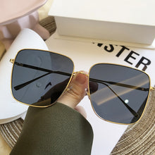 Load image into Gallery viewer, Chic Avocado Green Alloy Square Sunglasses For Women Brand Oversized Gradient Sun Glasses Men Metal Retro Big Shades