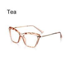 Carica l&#39;immagine nel visualizzatore di Gallery, La montatura per occhiali da vista chic a farfalla per donna La montatura per occhiali da vista con superficie di taglio in cristallo può essere equipaggiata con occhiali miopia 