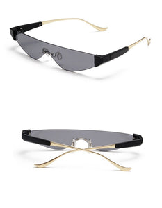 Chic Cat Eye Sunglasses Men Women Rimless Sun Glasses Ins Cool 2023 Eyegasses Glasses Clear Brand Italy Designer