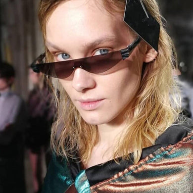 Chic Cat Eye Sunglasses Men Women Rimless Sun Glasses Ins Cool 2023 Eyegasses Glasses Clear Brand Italy Designer