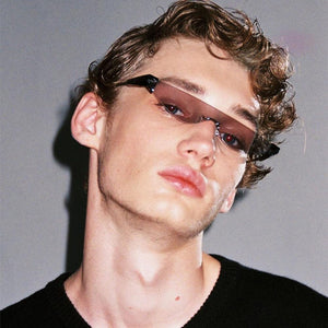 Chic Cat Eye Sunglasses Men Women Rimless Sun Glasses Ins Cool 2023 Eyegasses Glasses Clear Brand Italy Designer