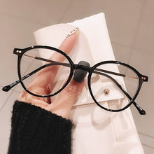 Load image into Gallery viewer, Chic Ladies Round Eyeglasses Frame Women&#39;s 2023 Brand Designer Clear Glasses Frames 0 Diopter Optic Frame oculos de grau