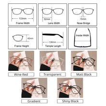 Load image into Gallery viewer, Chic Ladies Round Eyeglasses Frame Women&#39;s 2023 Brand Designer Clear Glasses Frames 0 Diopter Optic Frame oculos de grau