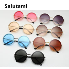 Load image into Gallery viewer, Chic No Chain Lens Alloy Women Sunglasses 2023  Brand Vintage Retro Black Sexy Round Sun Glasses Female Shades Rimless