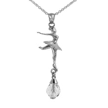 Load image into Gallery viewer, Chic dancing choker necklaces &amp; pendant trendy shiny crystal ballet girl statement necklace fashion jewelry for women gift