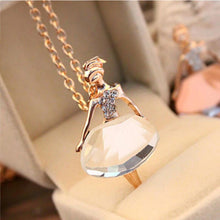 Load image into Gallery viewer, Chic dancing choker necklaces &amp; pendant trendy shiny crystal ballet girl statement necklace fashion jewelry for women gift