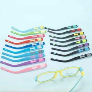 Children's silicone glasses legs Snap-on color silicone temples pair Multi-color optional Children's glasses accessories
