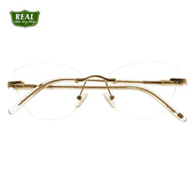 Load image into Gallery viewer, China factory handmade rimless eyeglasses frames women men reading optical frame with acetate temple