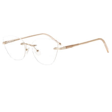 Load image into Gallery viewer, China factory handmade rimless eyeglasses frames women men reading optical frame with acetate temple