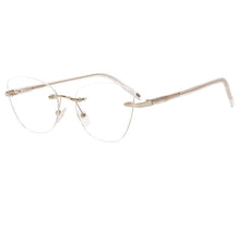 Load image into Gallery viewer, China factory handmade rimless eyeglasses frames women men reading optical frame with acetate temple