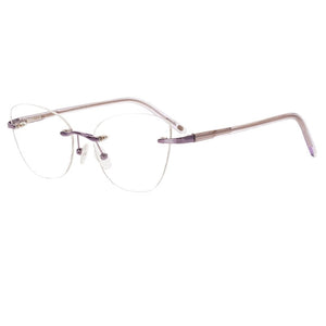 China factory handmade rimless eyeglasses frames women men reading optical frame with acetate temple