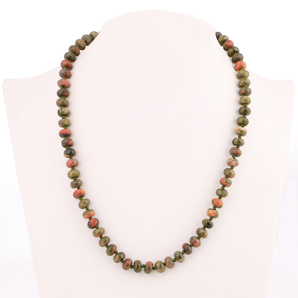 Collana corta in vermiculite con ciondolo etnico all'ingrosso di gioielli in stile cinese, collana lunga a catena lunga retrò intrecciata a mano da donna 