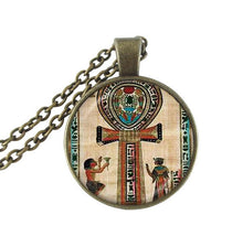 Carica l&#39;immagine nel visualizzatore di Gallery, Chinese necklace peace symb letter jewelry ping word calligraphy art cabochon pendant quote necklace with siilver long chain