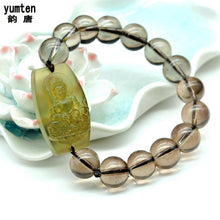 Load image into Gallery viewer, Citrine Zodiac Nature Stone Bouddha Men Women Lucky Jewerly Love Classic Style Fashion Bracelet Crystal Round Beads Buddha