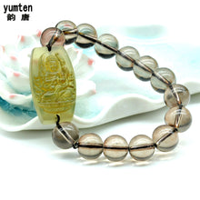 Load image into Gallery viewer, Citrine Zodiac Nature Stone Bouddha Men Women Lucky Jewerly Love Classic Style Fashion Bracelet Crystal Round Beads Buddha