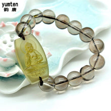 Load image into Gallery viewer, Citrine Zodiac Nature Stone Bouddha Men Women Lucky Jewerly Love Classic Style Fashion Bracelet Crystal Round Beads Buddha